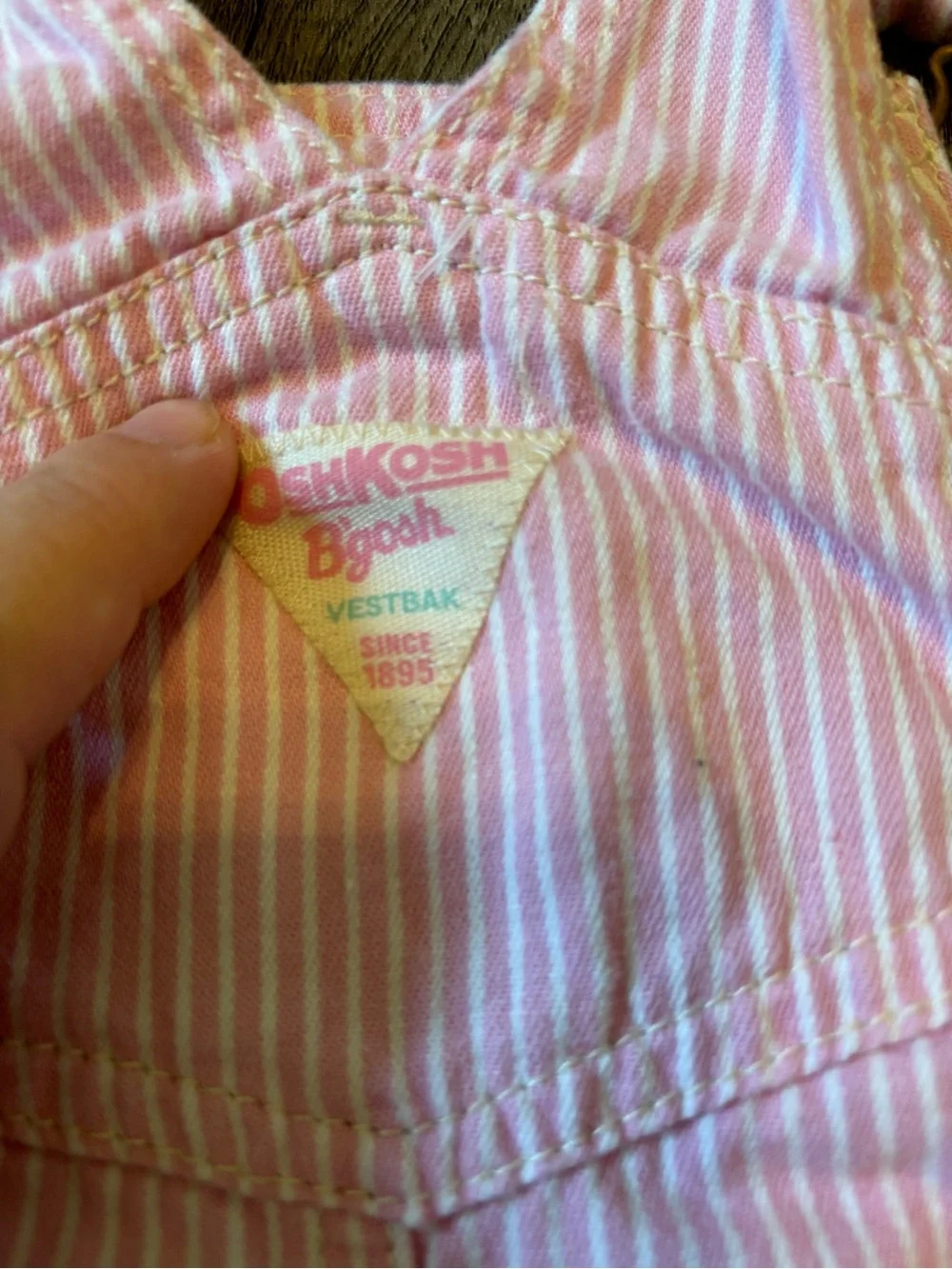 Vintage Y2K 2010s Oshkosh B’Gosh Butterfly Jumper Dress Vestbak Pinstripe Pink